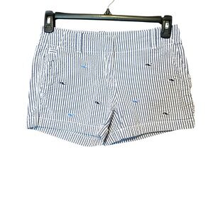 Vineyard Vines Logo Blue Striped Shorts